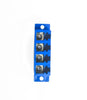 Quad Single Mode LC Mating Sleeve, Beige Color, Duplex SC Footprint, Snap & Screw Mount