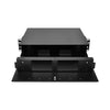 2RU Rack Mount Patch Housing - Single Sliding Tray, Holds 4 Adapter Panels