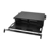 2RU Rack Mount Patch Housing - Single Sliding Tray, Holds 4 Adapter Panels