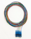 9/125/900µm Singlemode LC/UPC Color Coded Pigtails, 3 Meters (6pcs/pack)