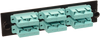 SC Duplex 6 Pack (Multimode - 10 Gig Loaded) Aqua Adapters, Beige Color