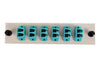LC Duplex 6 Pack (10 Gig) Aqua Adapters 12 Fibers, Beige Color adapter plate