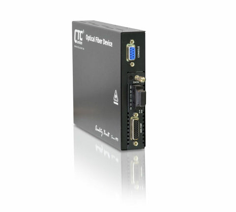 FRM220-X21530449-SC015 - X.21, RS-530 or RS-449 synchronous serial interface to fiber media converter, singlemode fiber 15Km reach